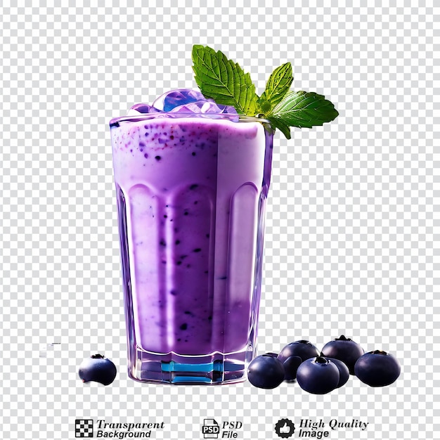 Blueberry Smoothie Fioletowy Milkshake W Szklanej Izolacji