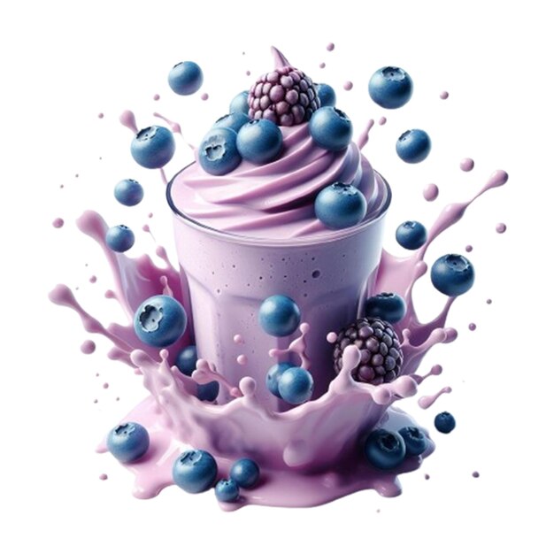 Blueberry smoothie splash