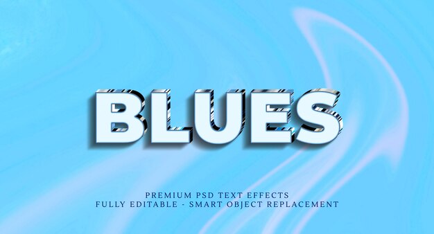 Blues-tekststijleffect, premium teksteffecten