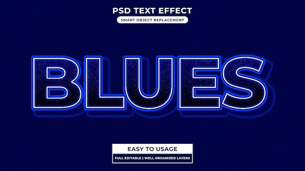 Blues text effect