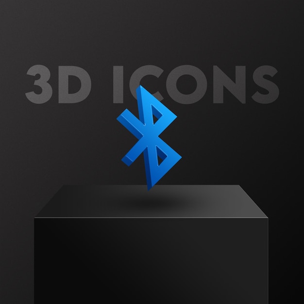 Bluetooth 3d icon