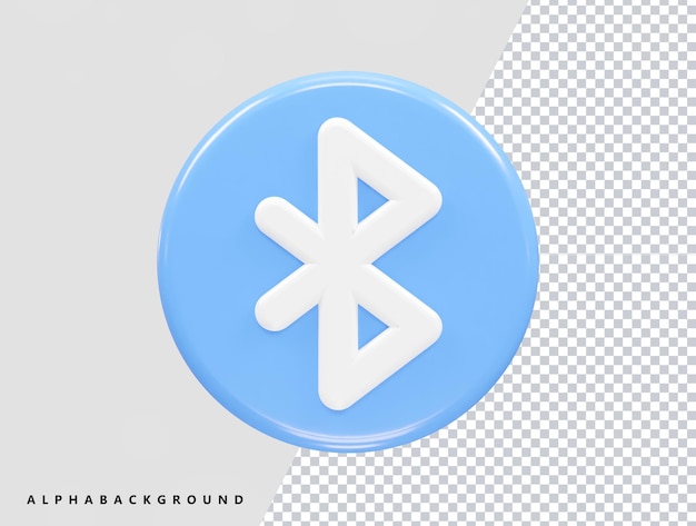 PSD bluetooth icon transparent illustration rendering