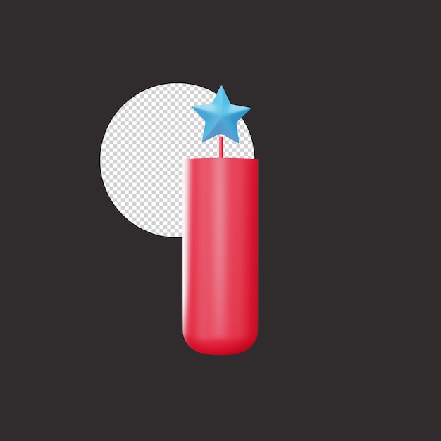 PSD blule and red magic candle icon over black and circle png background