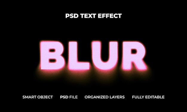 Blur Text Effect PSD