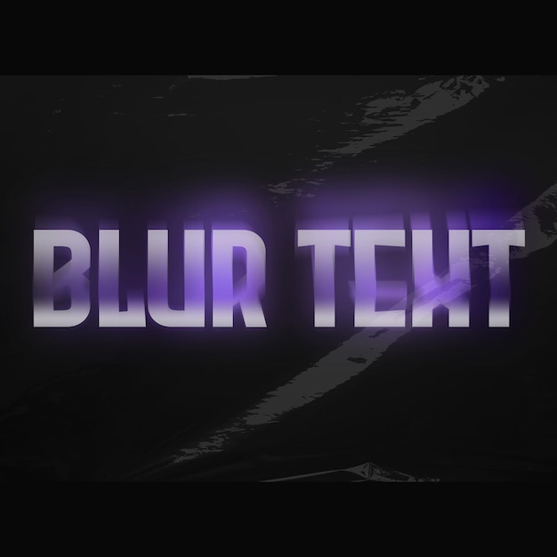 Blur text effect template