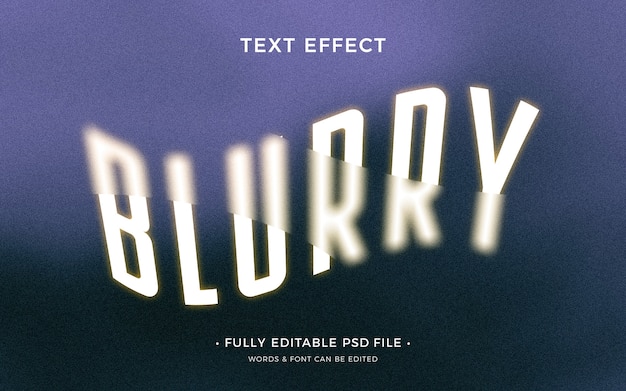 PSD blur text effect