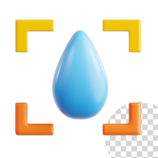 Blur tool 3d illustration