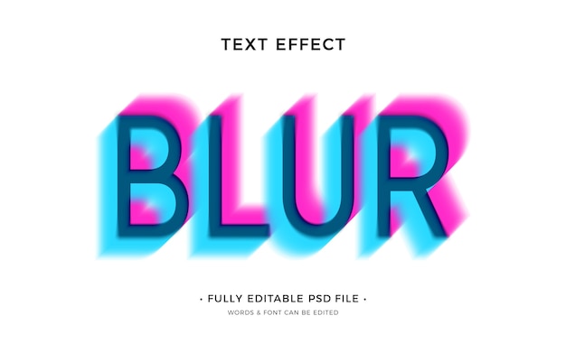 PSD blur and unfocused text effect