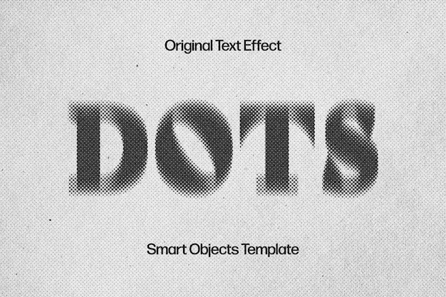 PSD blurred dots text effect