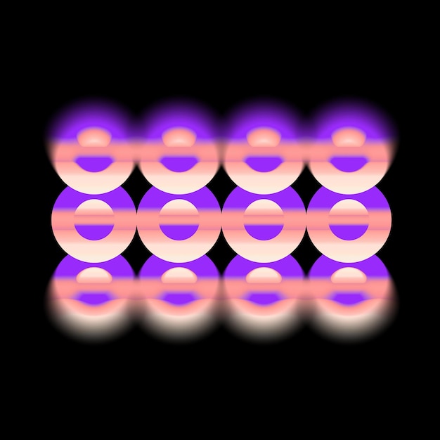 Blurred Pink and Purple Circle Pattern on Black Background