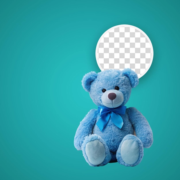 PSD blurred teddy bear transparent background