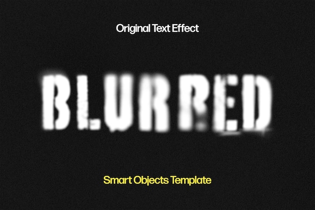 PSD blurred text effect