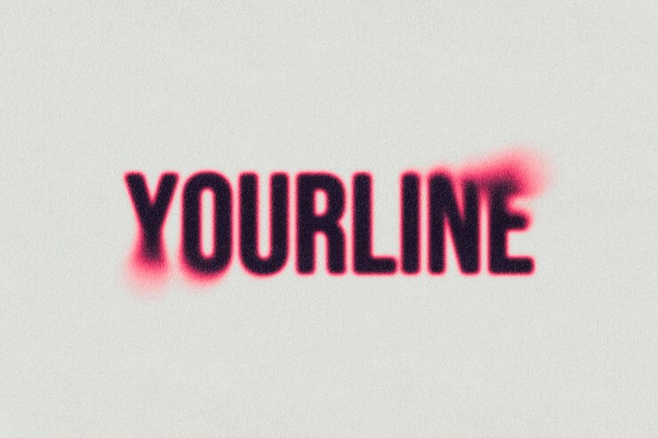 PSD blurred text effect