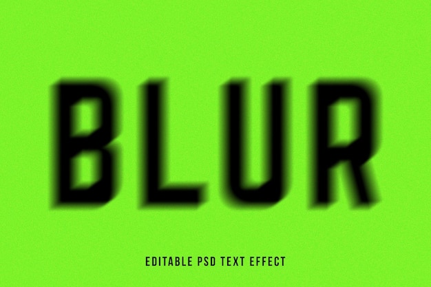 PSD blurred text effect