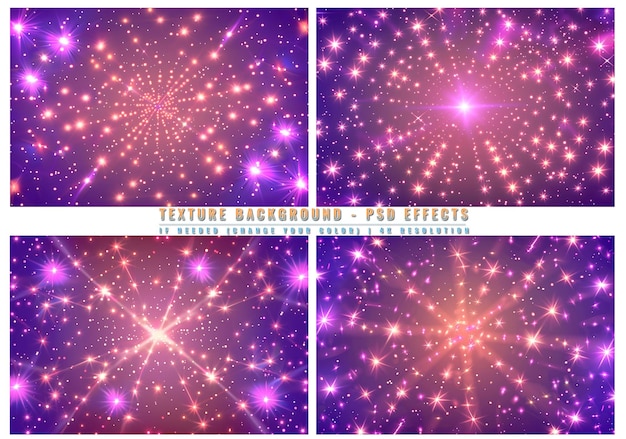 PSD blurred universe on transparent background