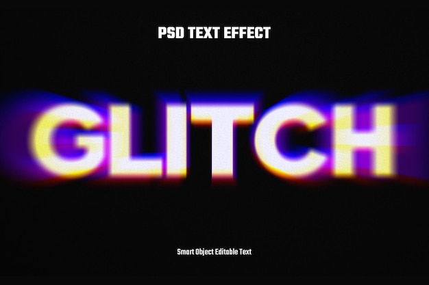 Effetto di testo blurry glitch