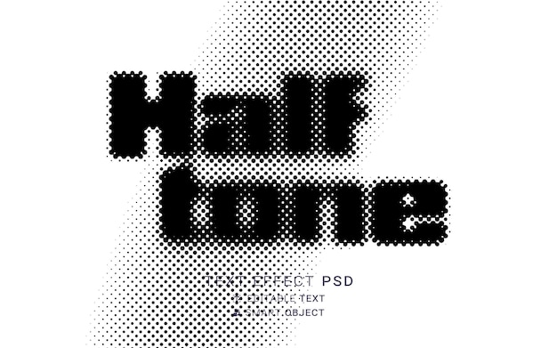 Blurry Halftone Text Effect Grafisch ontwerp