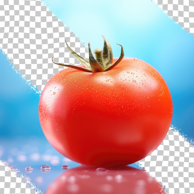 PSD blurry image of a red tomato on a transparent background