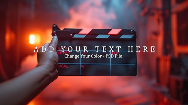 PSD blurry images of movie slate