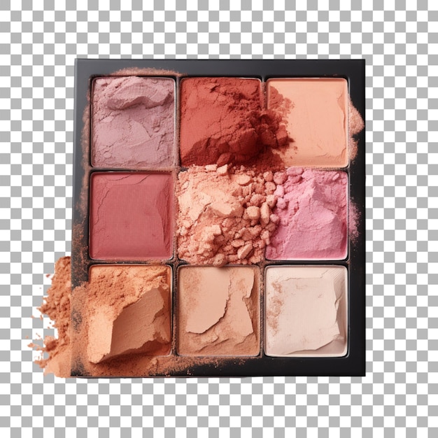 Blush palette on transparent background