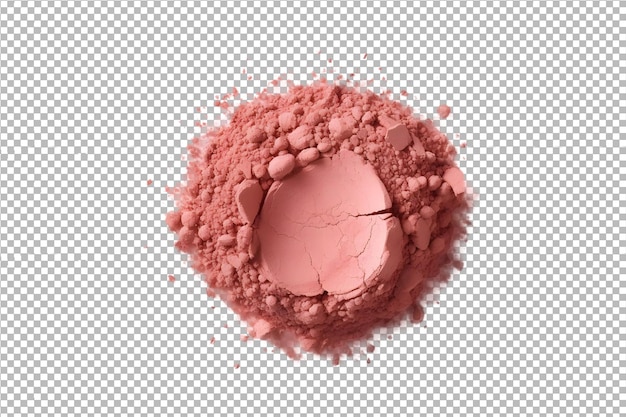 PSD blush powder isolated on transparent background