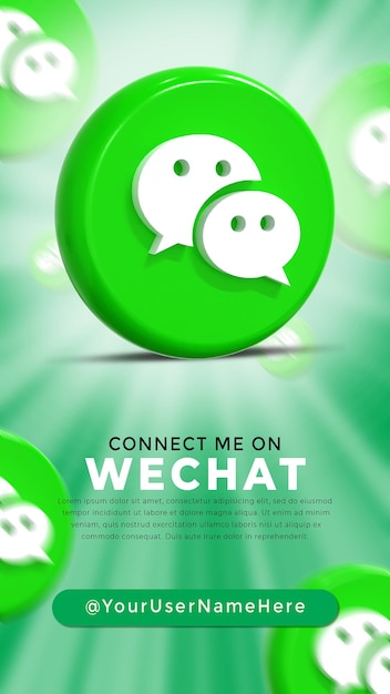 Błyszczące Logo Wechat I Ikony Mediów Społecznościowych