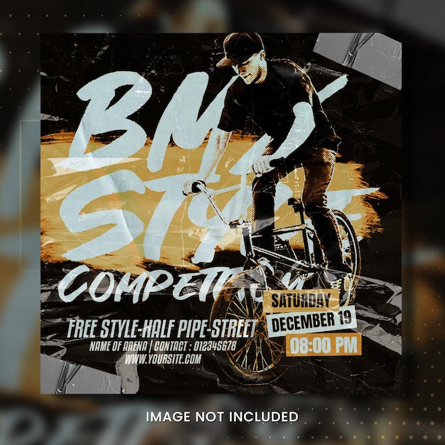 PSD volantino da competizione in stile bmx