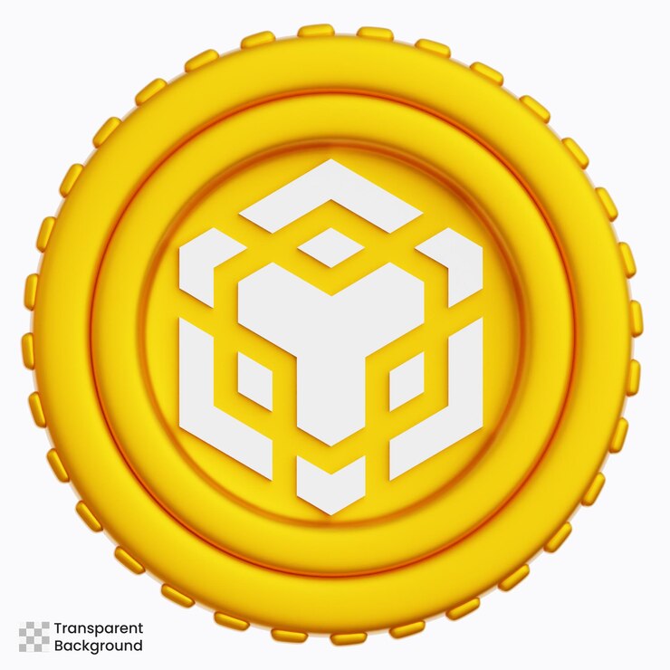 PSD bnb binance coin 3d illustration