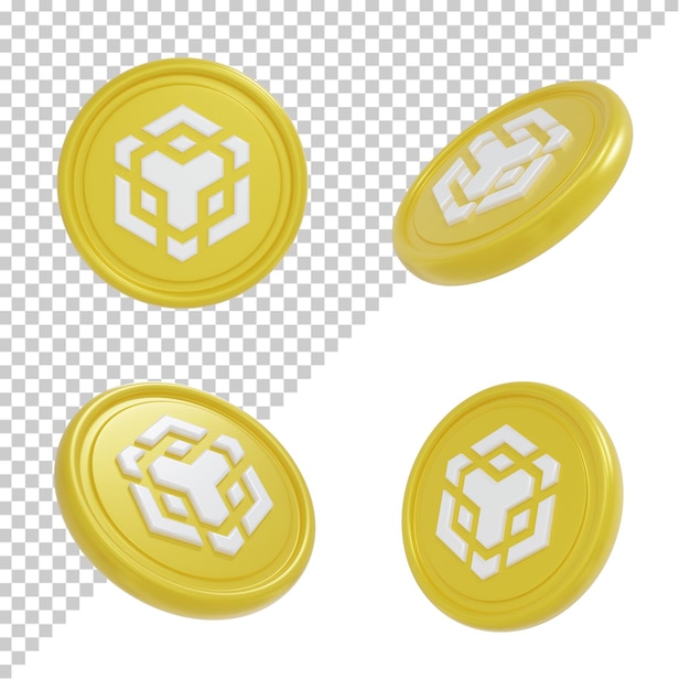 BNB cryptocurrency coins 3d rendering