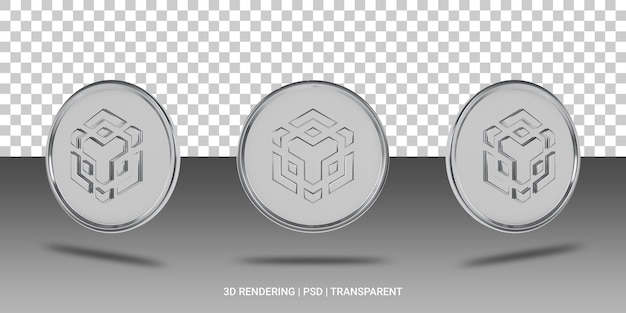 PSD bnb zilveren munt 3d-icoon