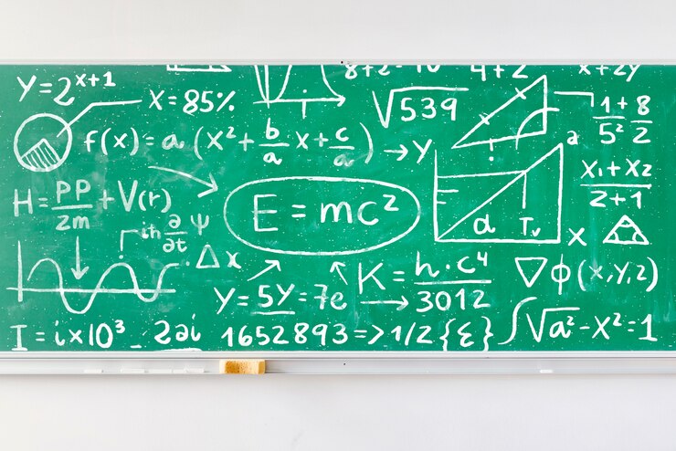 PSD board full of math formulas mock-up