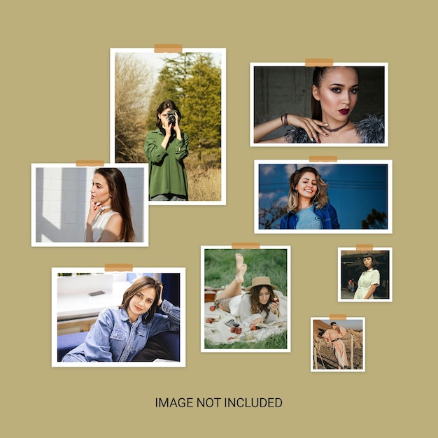 Board mockup template mood board mockup voor ontwerp portfolio sociale media of branding