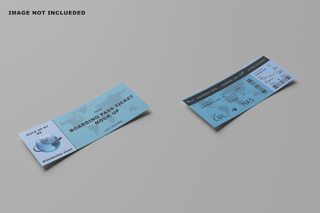 PSD boarding pass mockup