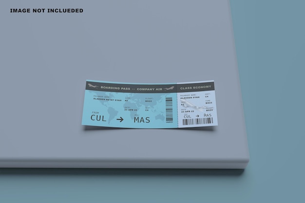 PSD boarding pass mockup