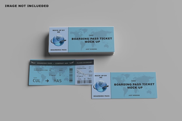 PSD boarding pass mockup