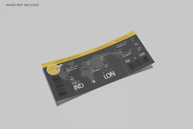 Boarding pass mockup