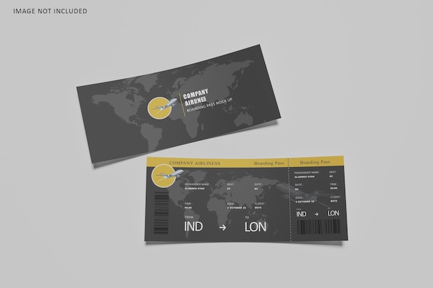 Boarding pass mockup