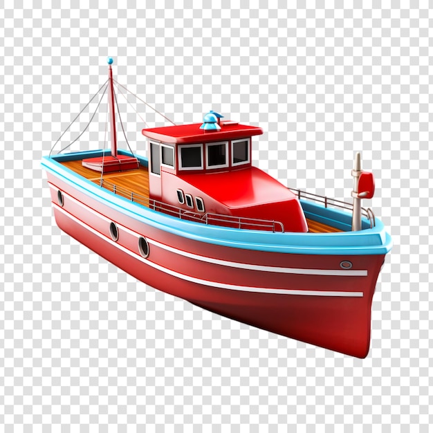 PSD boat isolated on transparent background