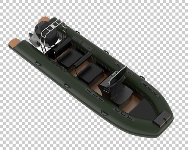透明な背景のボート3dレンダリングイラスト