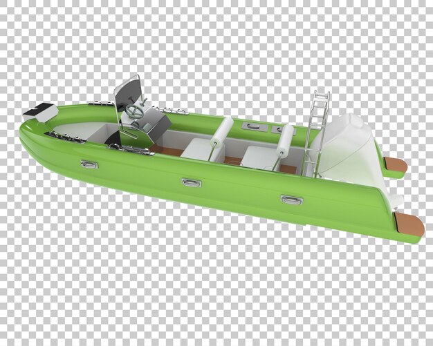 PSD boat on transparent background 3d rendering illustration