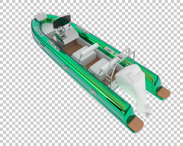 PSD barca su sfondo trasparente 3d rendering illustrazione