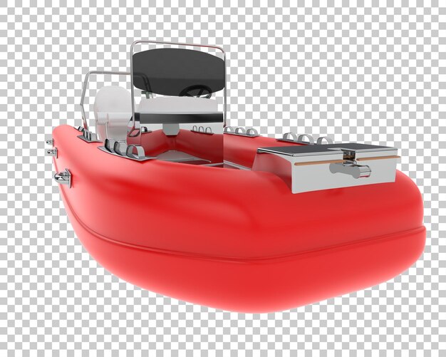 PSD boat on transparent background 3d rendering illustration