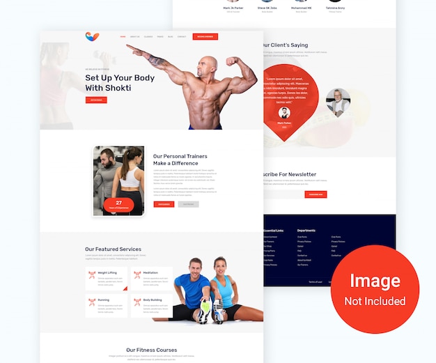 Body building website design