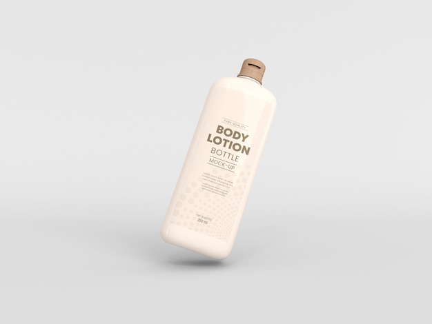 Body lotion bottle mockup