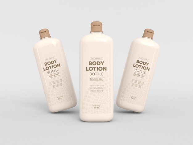 Body lotion bottle mockup