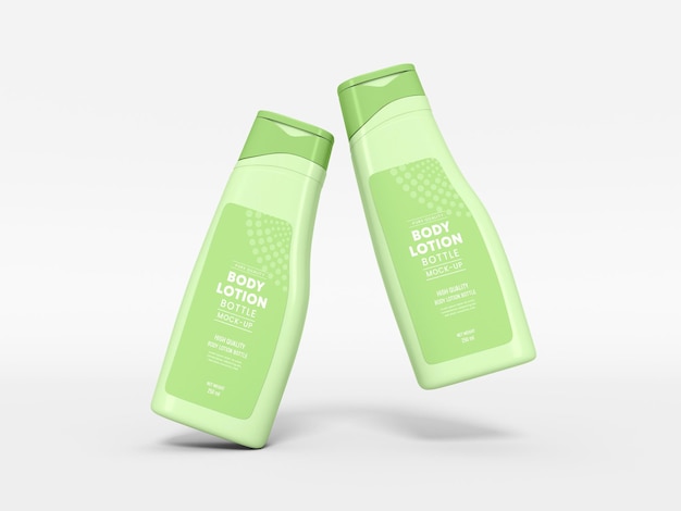 PSD body lotion bottle packaging mockup