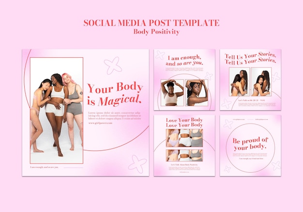 PSD body positive social media posts