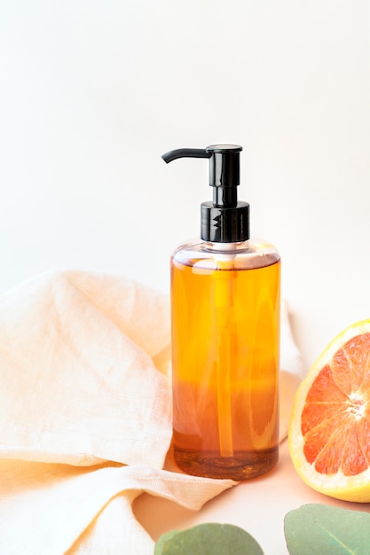 Body wash bottle mockup design