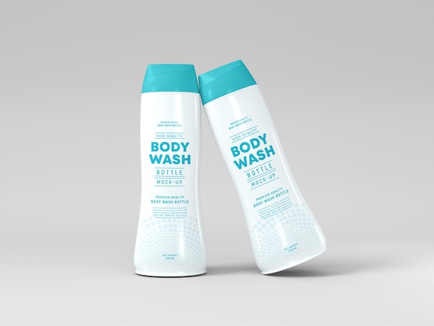 Body wash bottle mockup