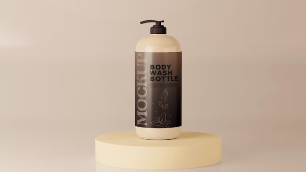 PSD body wash bottle mockup